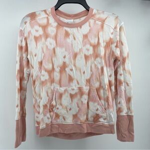 All in Motion Girls Pink/White Tie-Dye Long Sleeve Activewear Shirt- Medium (8)